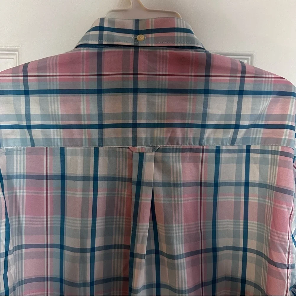 GANT Men’s L/S Button Down Shirt, Cotton, Size XL / 42, Pink & Blue Plaid - Picture 6 of 7